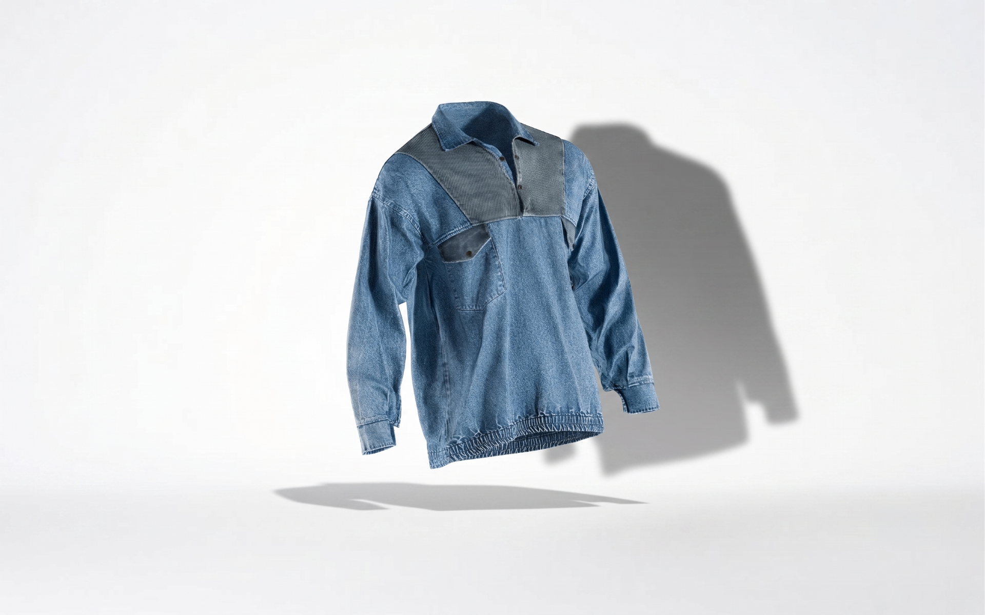 Denim jacket product photograph